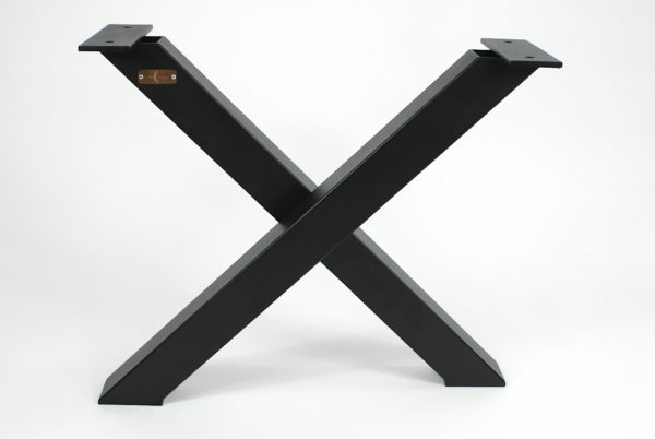 Pied en croix Nalunes en acier noir mat pour table basse