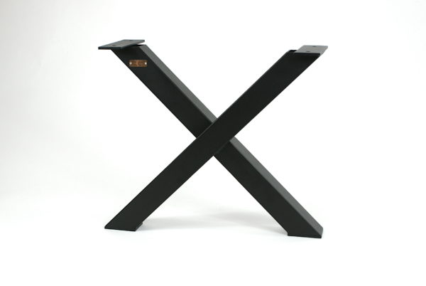 Pieds en croix Nalunes en acier noir mat pour table basse