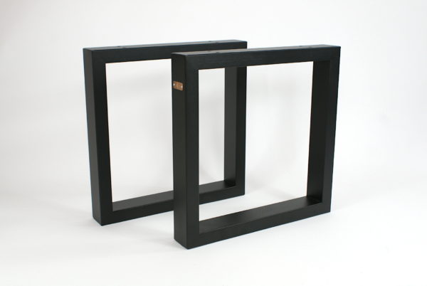 Pieds de table basse carré noir mat