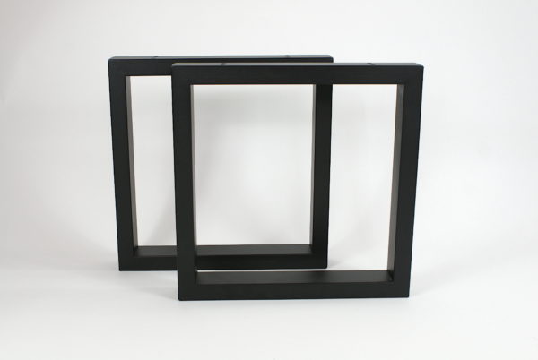 Pieds de table basse carré noir mat