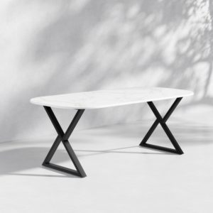 Pied de table en métal en forme de Z