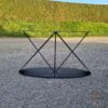 Pied de table central en forme d'ellipse en acier thermolaqué