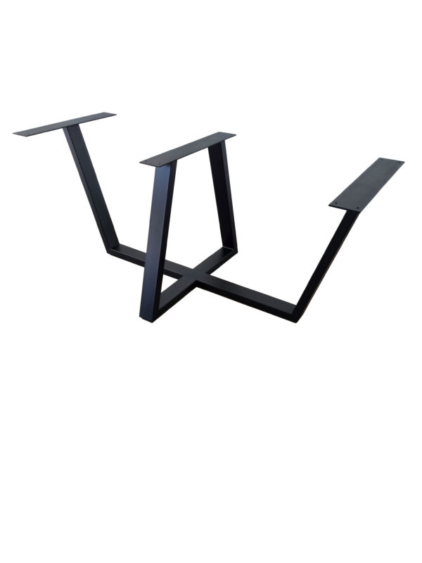 pied de table central en métal peint en noir