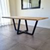 pied de table central en métal peint en noir