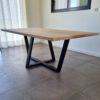 pied de table central en métal peint en noir
