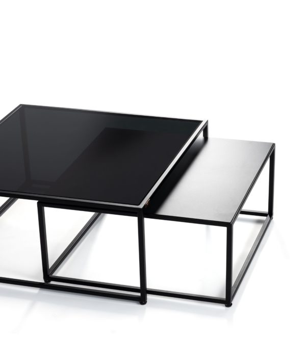 Table basse Gigogne en verre noir – Image 3