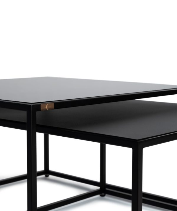 Table basse Gigogne en verre noir – Image 4