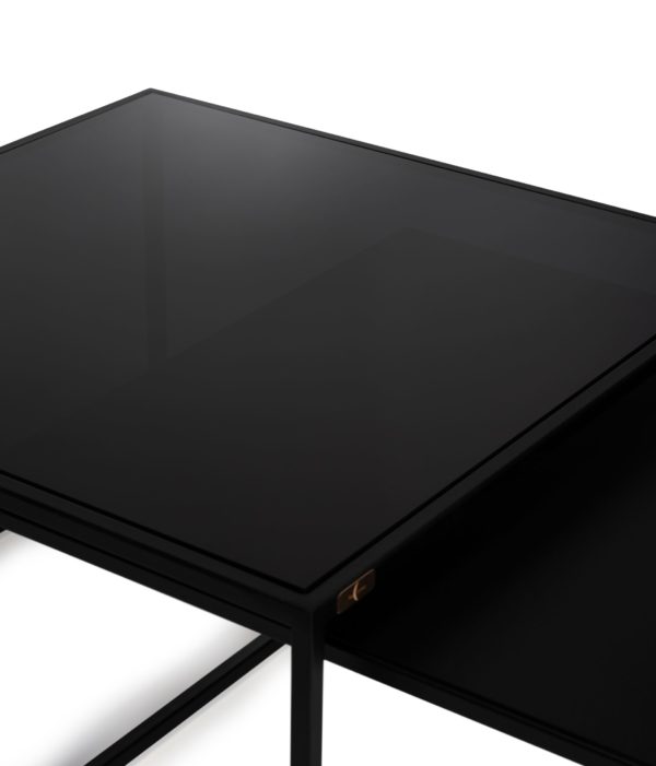 Table basse Gigogne en verre noir – Image 5