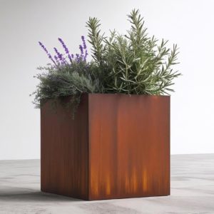 Jardinière en acier corten - sur mesure