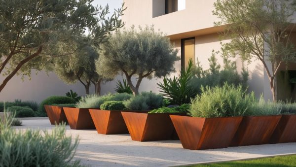 Jardinière en acier corten - sur mesure - Modèle 3 – Image 2