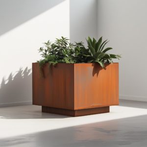 Jardinière en acier corten - sur mesure - Modèle 2