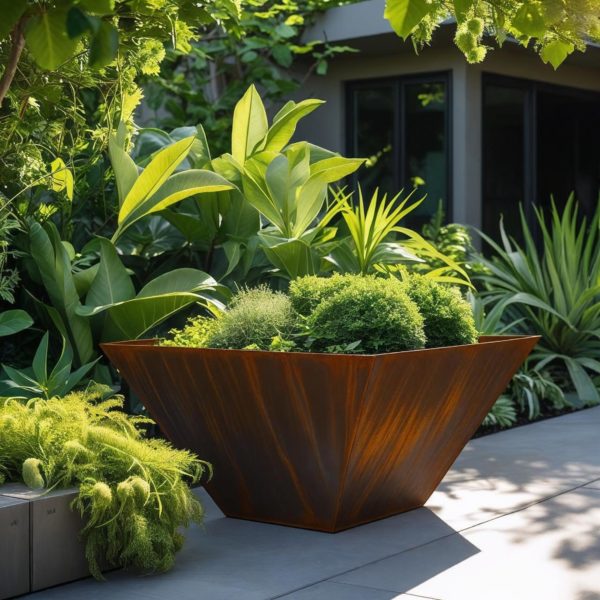 Jardinière en acier corten - sur mesure - Modèle 3 – Image 5