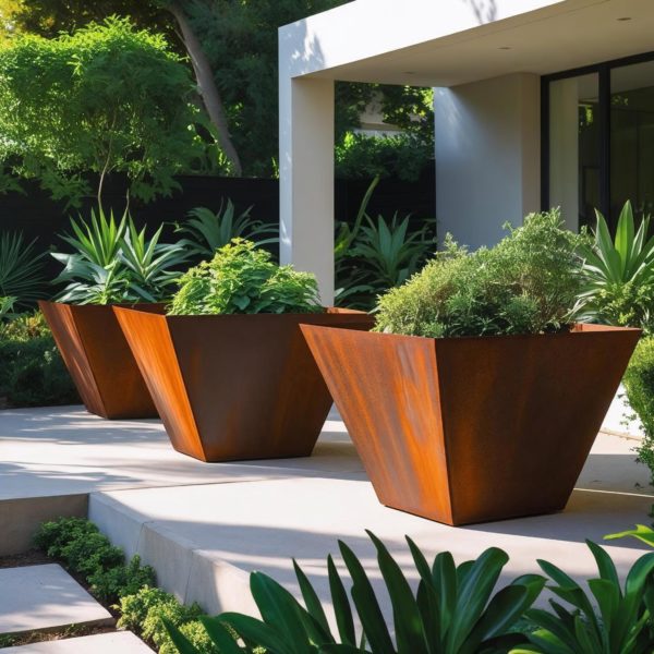 Jardinière en acier corten - sur mesure - Modèle 3 – Image 4