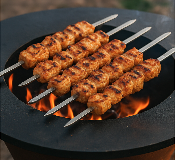 Brochettes de poulet marinées au paprika fumé