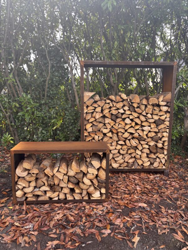 Range Bûches extérieur en corten