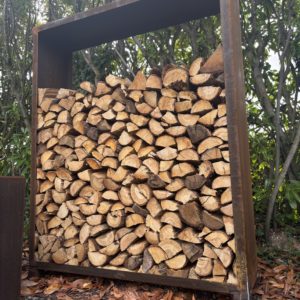 Range Bûches extérieur en corten