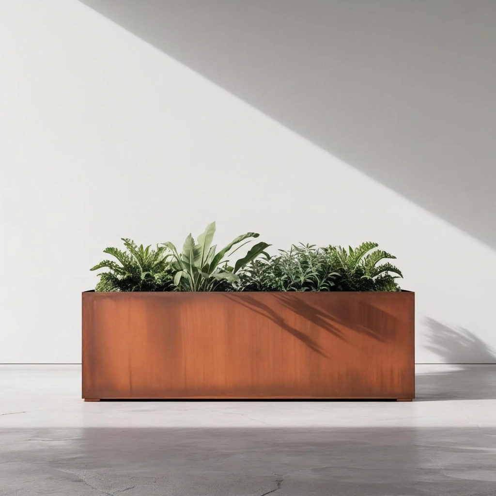 jardiniere-en-acier-corten-lisse-et-rectangle-avec-un-fond-blanc