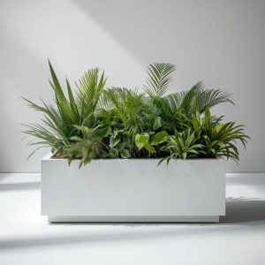 Jardinière en aluminium - sur mesure - Avec socle