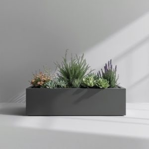 Jardinière en aluminium - sur mesure