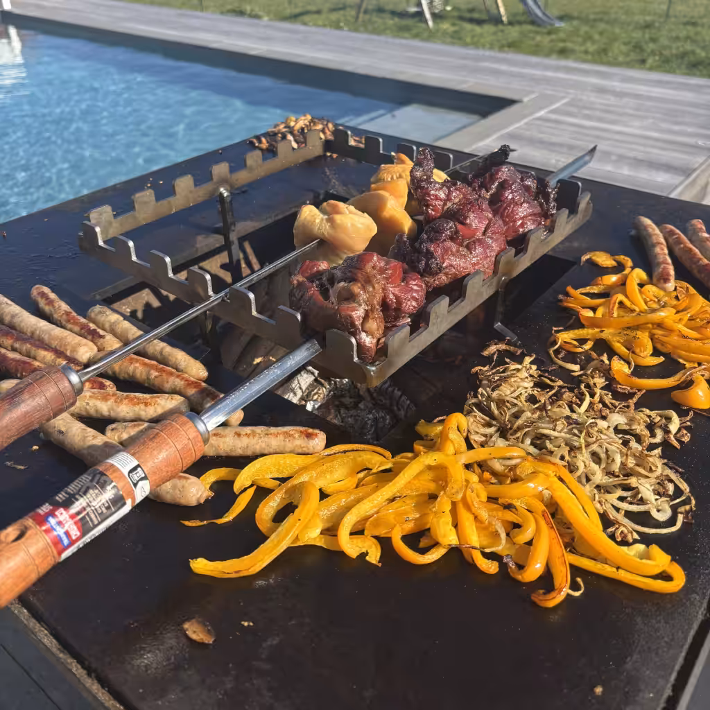 3 brochettes brésilienne avec support