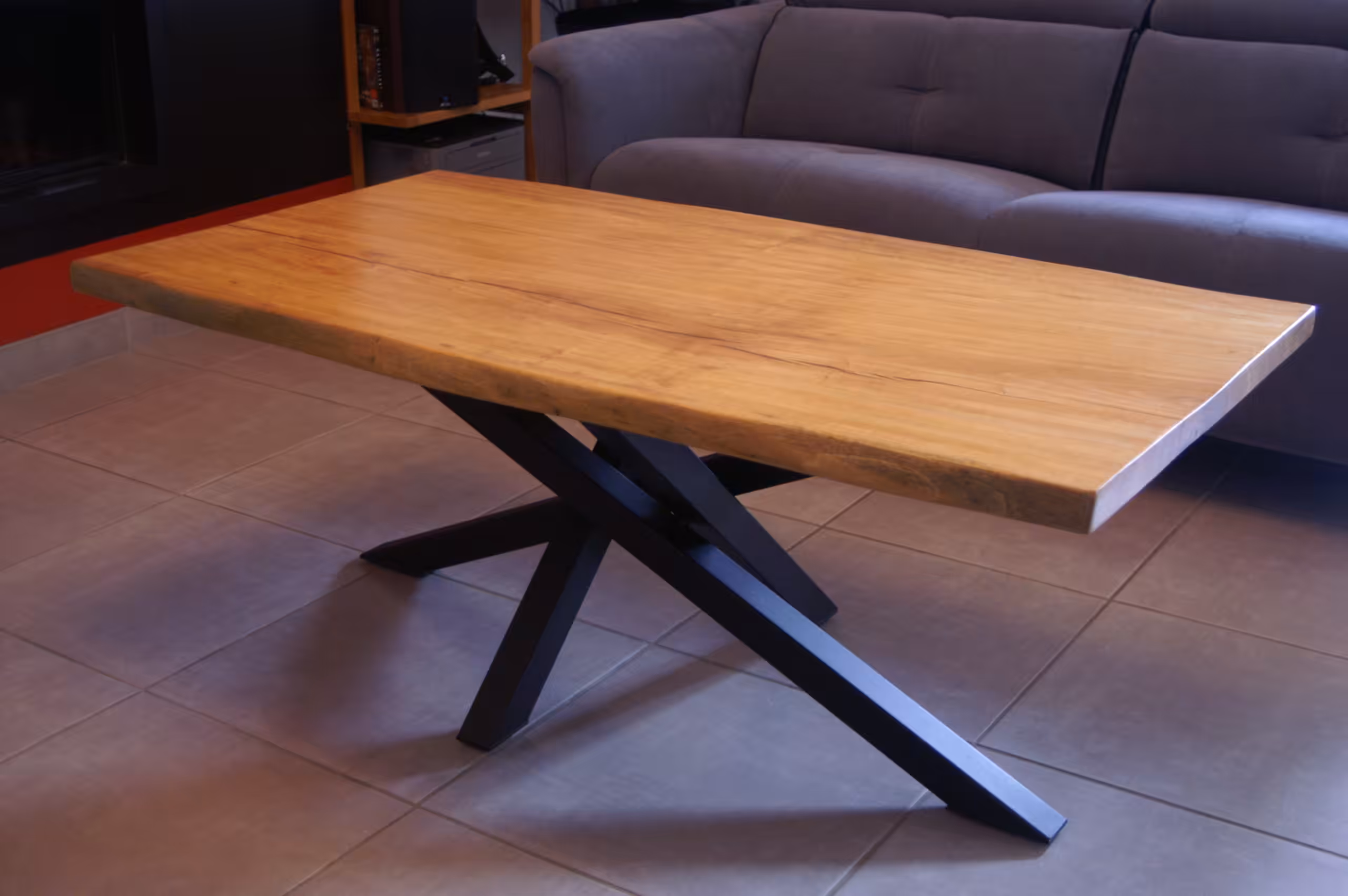 sessile table basse en chĂȘne sur mesure