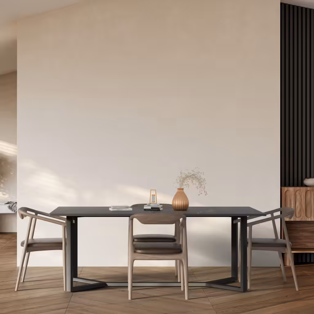 m avec structure pied pour table de repas
