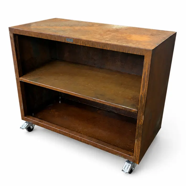 desserte pour brasero corten