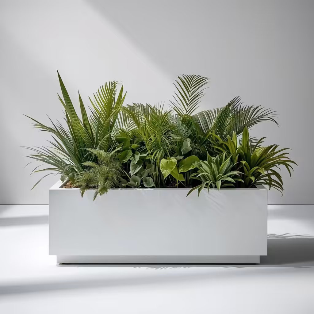 jardinière en aluminium sur mesure avec socle