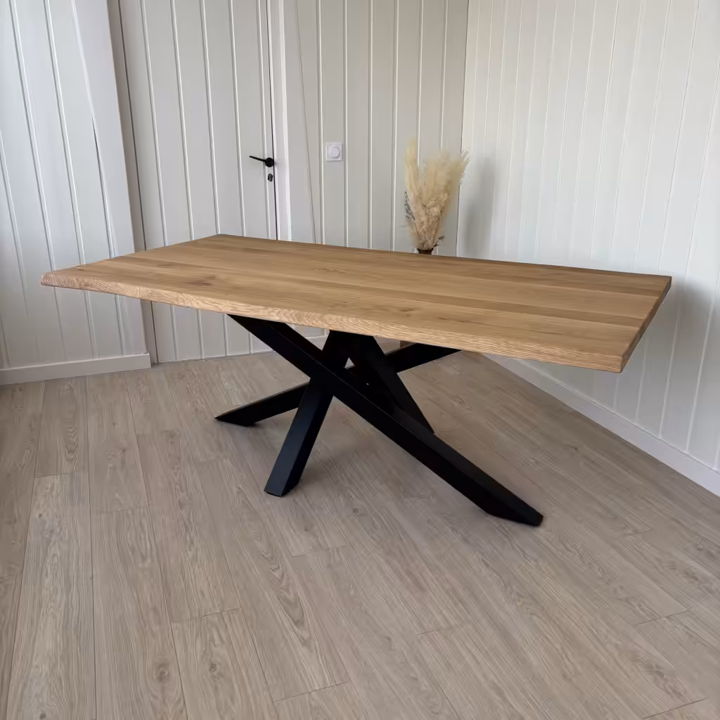 sessile table de repas en chêne sur mesure