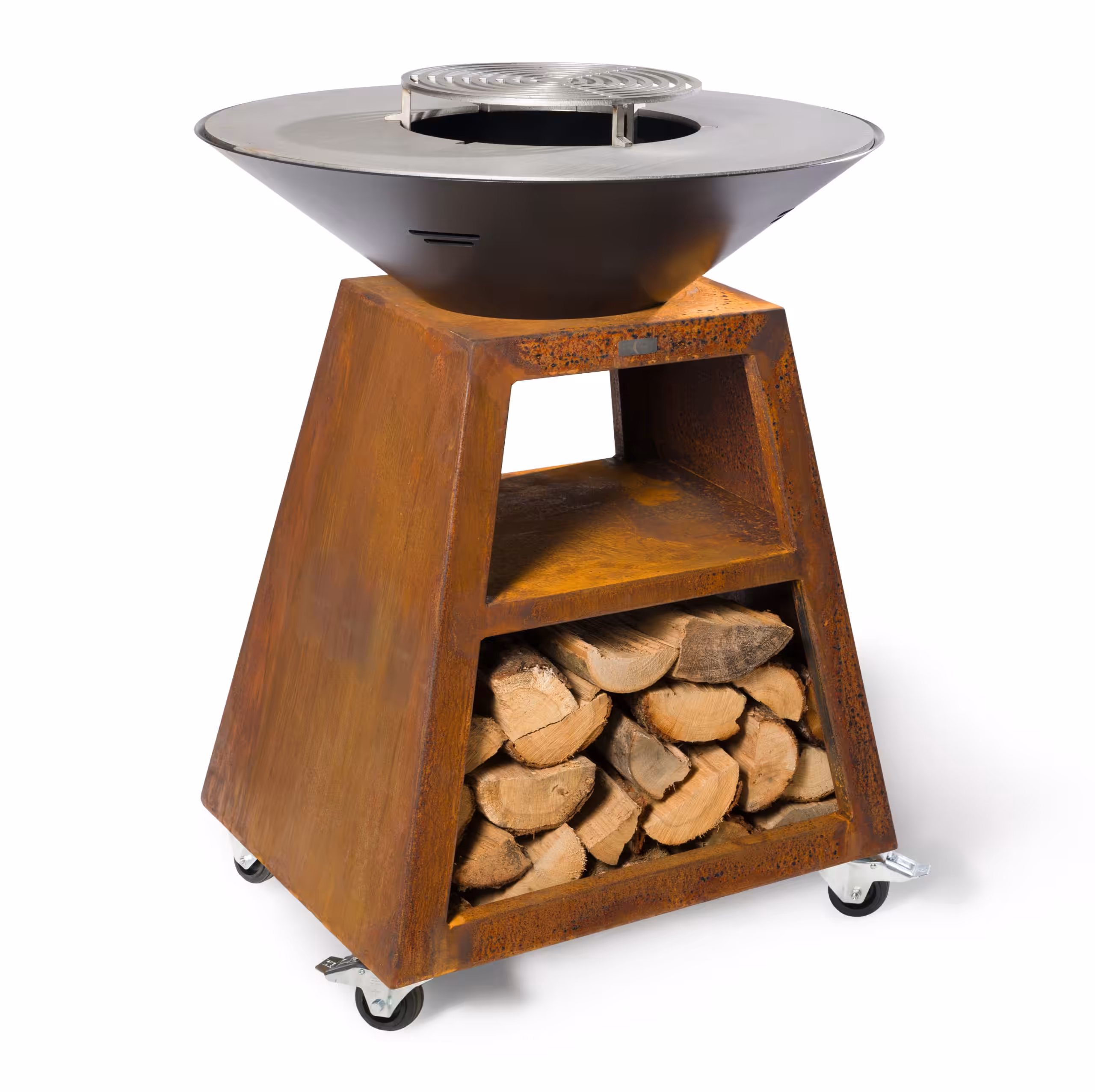 brasero le boreal corten et noir